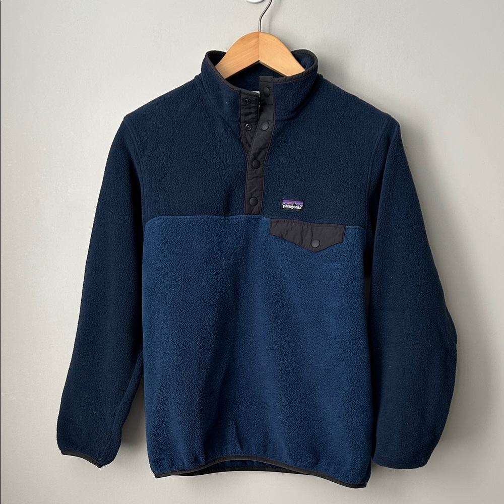 Patagonia Blue Lightweight Synchilla® Snap-T® Fleece Pullover - Girls XL/14